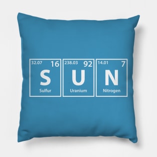 Sun (S-U-N) Periodic Elements Spelling Pillow