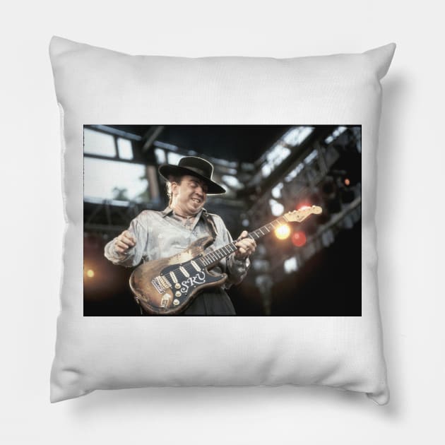 Stevie Ray Vaughan Photograph Pillow by Concert Photos