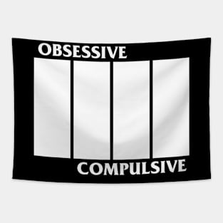 Asplenia Studios: Obessive Compulsive Flag (white) Tapestry