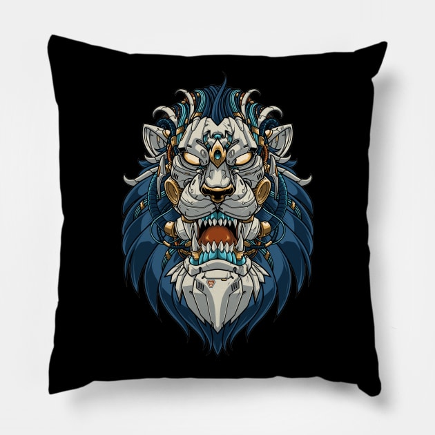 Cyberlion Spirit Pillow by angoes25