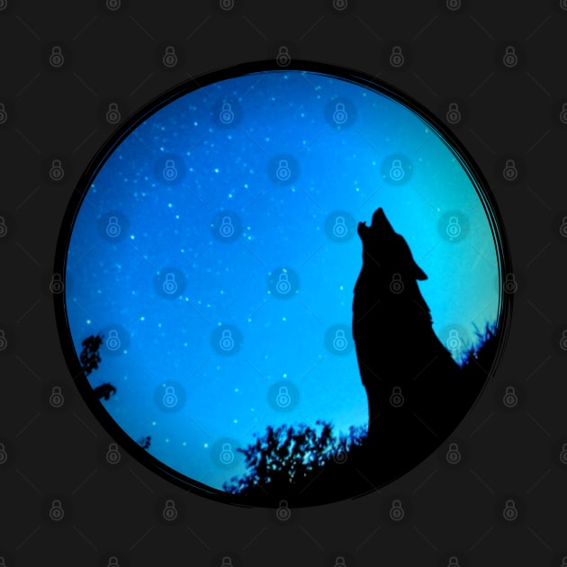 The wolf howling at the moon by Kahytal