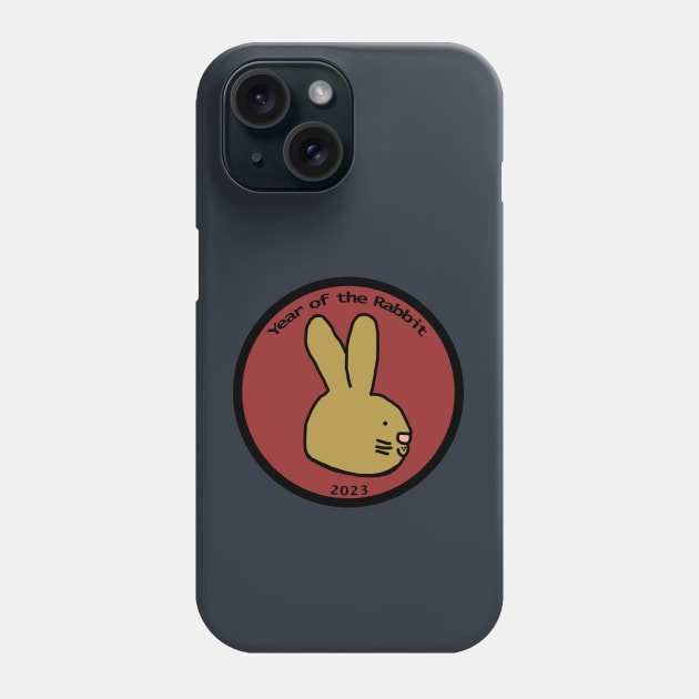 Year of the Rabbit 2023 Bunny Portrait Phone Case by ellenhenryart