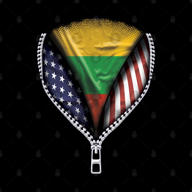 Lithuanian Flag  Lithuania Flag American Flag Zip Down - Gift for Lithuanian From Lithuania by Country Flags