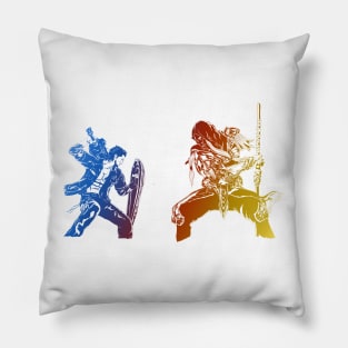 Gladio vs Gilgamesh (Episode Gladiolus) Pillow