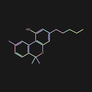 THC Kawaii Pastel Rainbow Molecule T-Shirt