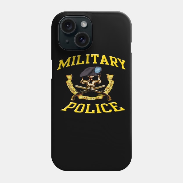 Military Police Skull Phone Case by Hellacious Designs