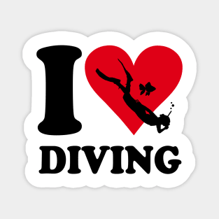 Love diving Magnet