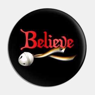 Believe Bear Pride Jingle Bell Pin