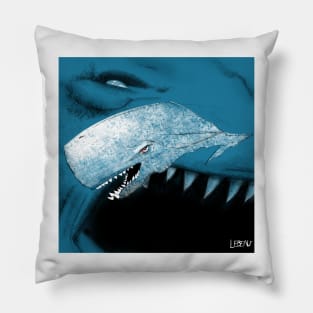 liviathan ecopop white whale kaiju art Pillow