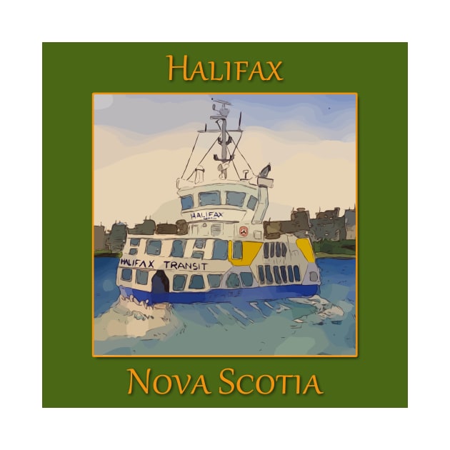 Ferry Boat in Halifax Nova Scotia Canada by WelshDesigns