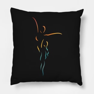 Ballerina abstract art print Pillow