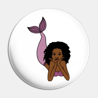 Afro Mermaid, African, Black Girl Magic Pin