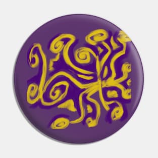 Abstract yellow purple Pin