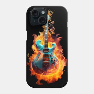 Electric Guitar on Fire Phone Case