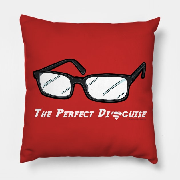 The Perfect Disguise Superhero Glasses Costume Pillow by House_Of_HaHa