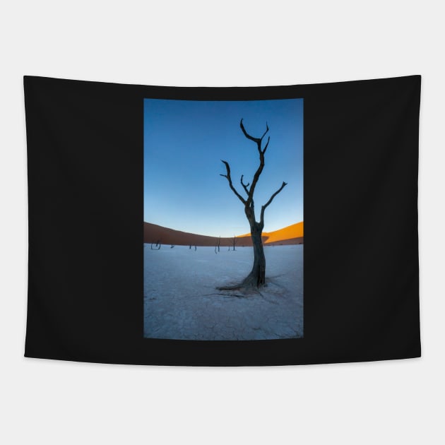Tree on the salt pan. Tapestry by sma1050