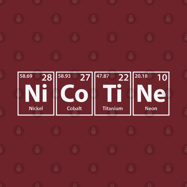 Nicotine (Ni-Co-Ti-Ne) Periodic Elements Spelling by cerebrands