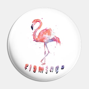 Flamingo water color Pin