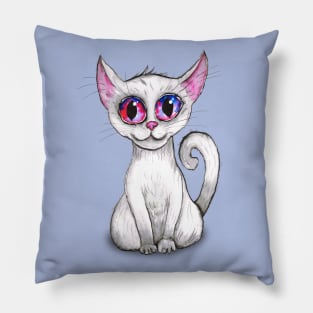 Cute white cat Pillow