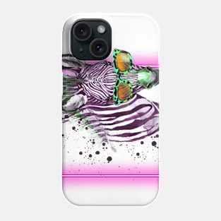 Funny sassy zebra illustration Phone Case