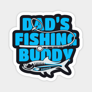 Dads Fishing Buddy Children Fisher Gift Magnet