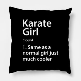 Karate Girl Definition Pillow