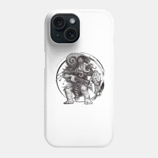 Octopus vortex warrior lovecraft style Phone Case