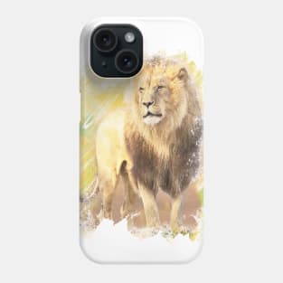 Lion Animal Wildlife Forest Jungle Nature Watercolor Phone Case