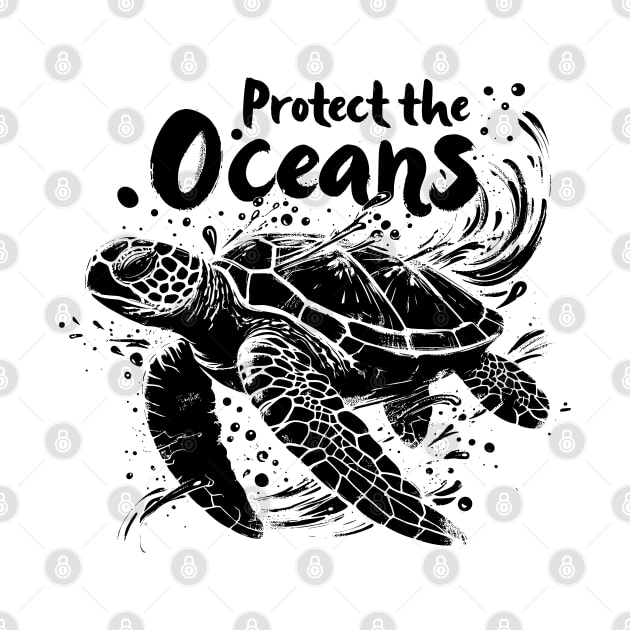 Protect the Oceans - Sea turtle by PrintSoulDesigns