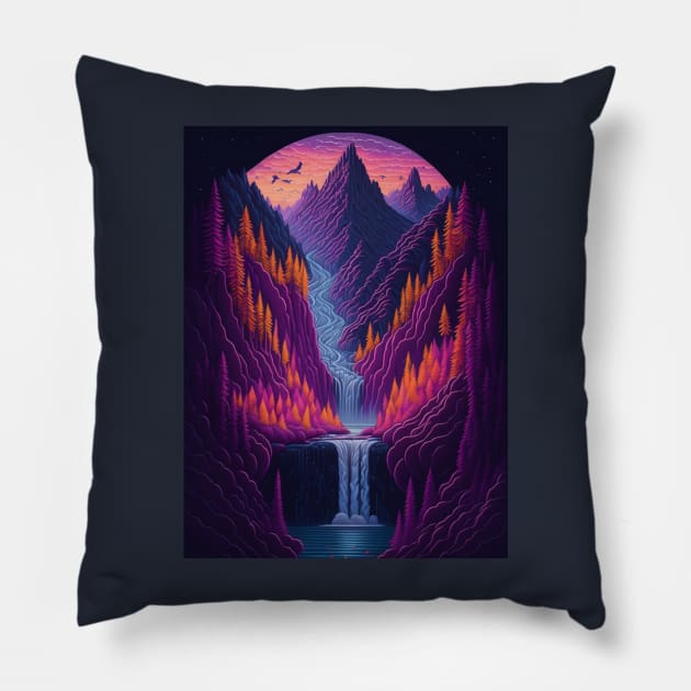 water fall two Pillow by HTA DESIGNS