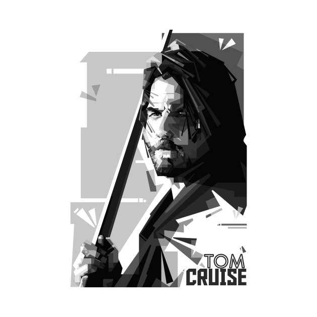 Tom Cruise Black and White by dsatrio99