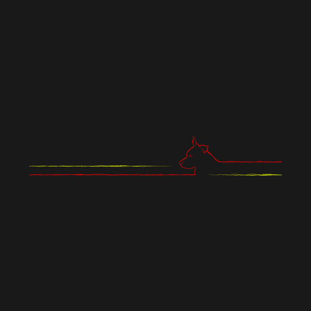 Line Doggo Red Yellow by jdm1981