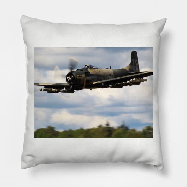 A-1 Skyraider "The Proud American" fast-pass Pillow by acefox1