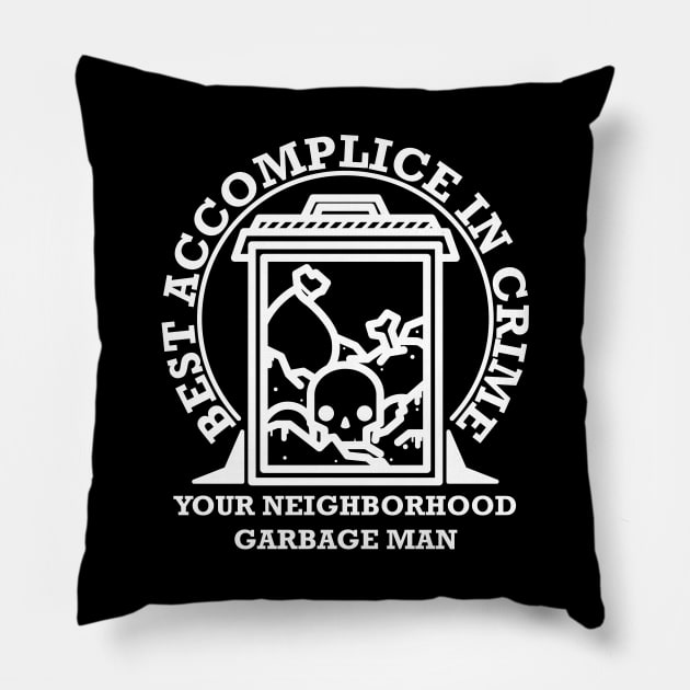 Garbageman Secrets Pillow by SWIFTYSPADE