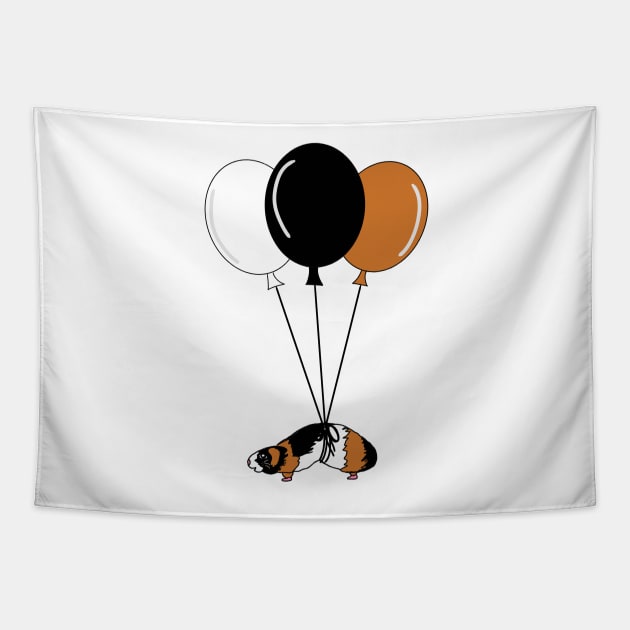 Guinea Pig With Balloons Tapestry by MoreThanADrop