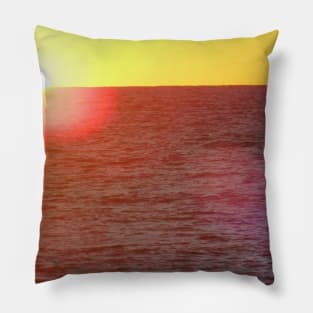 Sunset on the water Pillow