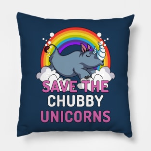 Save The Chubby Unicorns Pillow