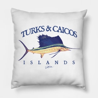 Turks & Caicos Islands Vintage Sailfish Pillow