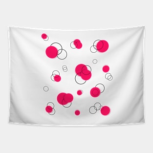 Geometric Circle Red Tapestry