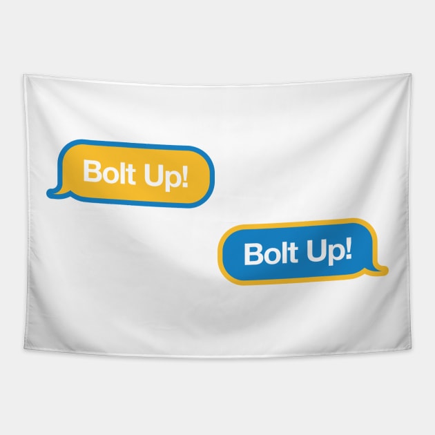 Bolt Up Text Message Tapestry by Rad Love