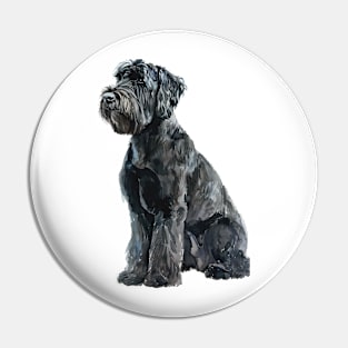 Black Russian Terrier Pin