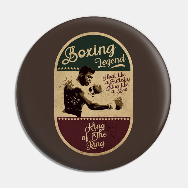 Boxing Legend Vintage Deluxe Pin by CTShirts