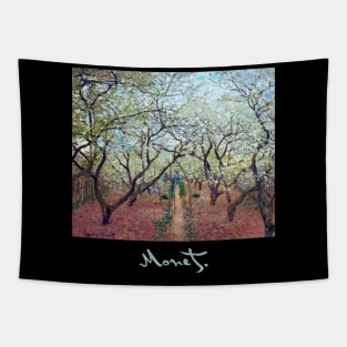 Orchard in Bloom (1879) by Claude Monet Tapestry