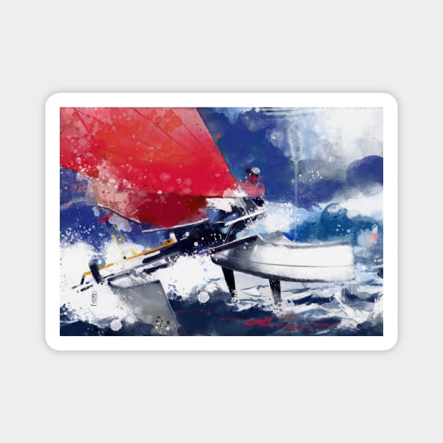 Augustine in regatta Magnet by Andreuccetti Art