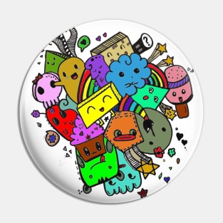 Doodle art Pin