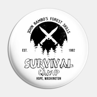 John Rambo Forest Skills Survival Camp First Blood Pin