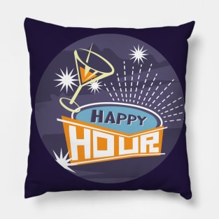 Happy Hour [Circular design] Pillow