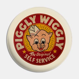 Retro Red Piggly Wiggly Pin