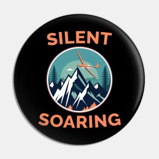 Silent Soaring Glider Pilot Pilots Pin