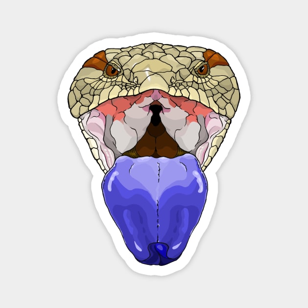 Blue Tongue Skink Face Magnet by Tinker and Bone Studio